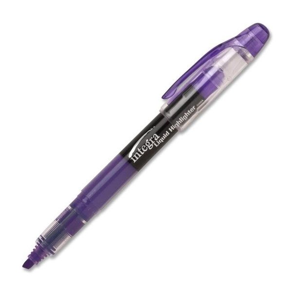 Integral Integra ITA33315 Integra Liquid Ink Highlighter Chisel Tip - Fluorescent Purple ITA33315